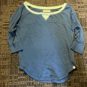 Blue and teal three quarter sweater